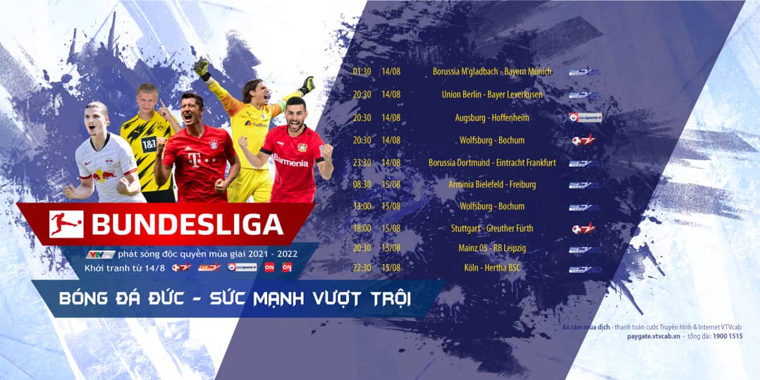 VTVcab độc quyền phát sóng Bundesliga 2021/2022