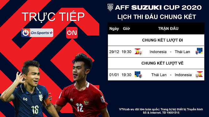 Thái Lan vs Indo: Lịch thi đấu, kênh trực tiếp chung kết AFF CUP 2020