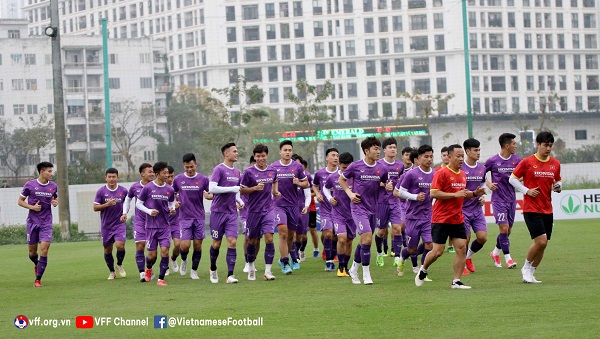 Hình ảnh tập luyện của ĐT Việt Nam trước trận ĐT Oman