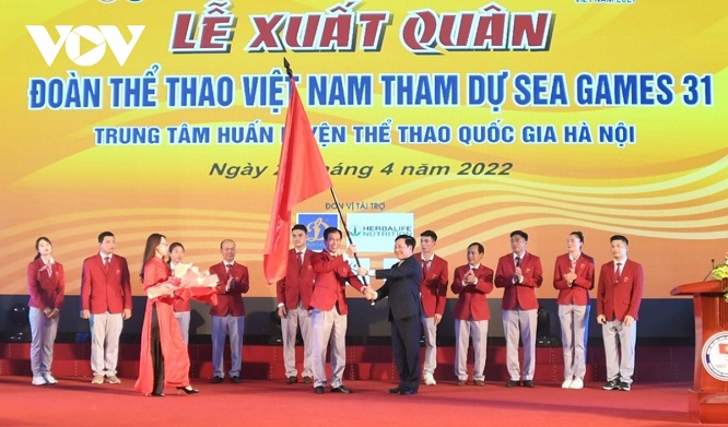 Lễ xuất quân của Đoàn Thể thao Việt Nam tham dự SEA Games 31, mục tiêu 150 Huy Chương Vàng