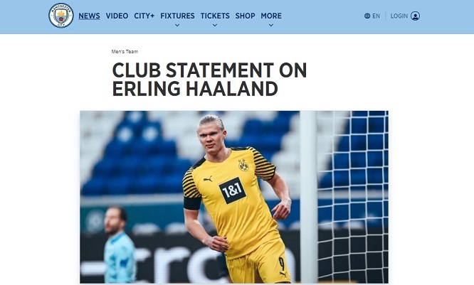 Erling Haaland chính thức trở thành tân binh Manchester City