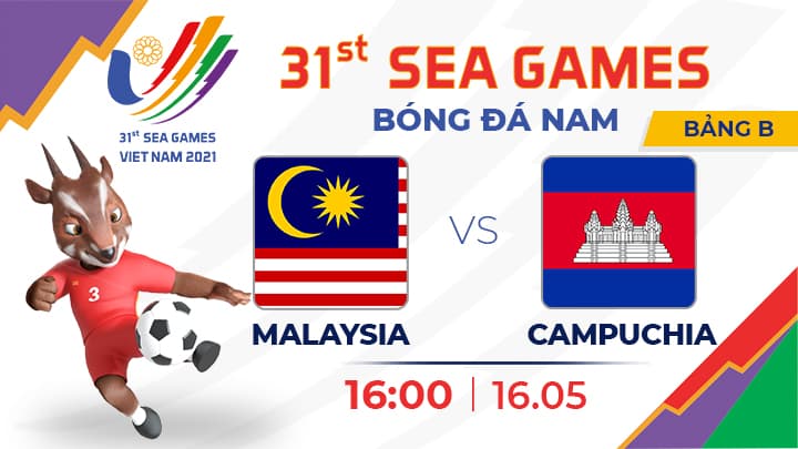 Link xem trực tiếp Malaysia và Campuchia, bảng B bóng đá nam SEA Games 31