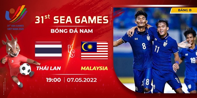 Link xem trực tiếp bóng đá nam SEA Games 31 giữa ĐT Thái Lan và Malaysia