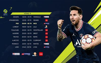 Lịch thi đấu và kênh trực tiếp bóng đá Pháp – Ligue 1 vòng 9 mới nhất