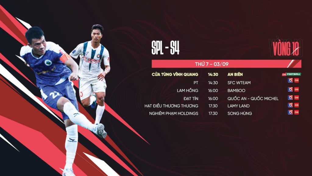 Lịch thi đấu và kênh trực tiếp Giải bóng đá 7 người vô địch toàn quốc - Bia Saigon Cup VPL 2022 ngày 39